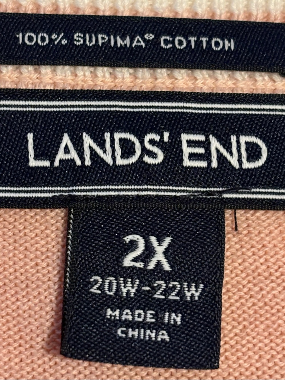 Land’s End Amelia Bearhart Graphic 3/4-Sleeve 100% Supima Top w Panda Graphic2X - Picture 2 of 7